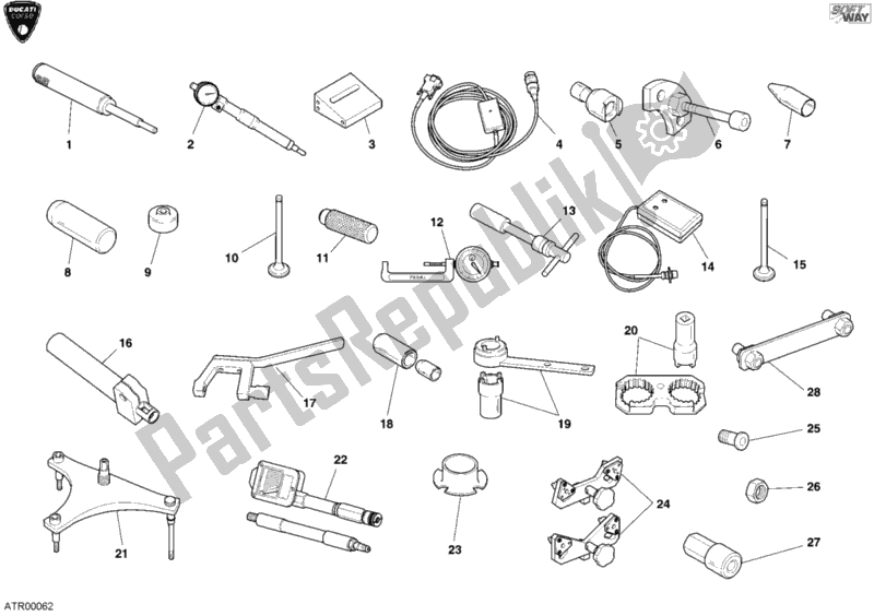 Toutes les pièces pour le Outils De Service D'atelier, Moteur Ii du Ducati Superbike 998 RS 2003